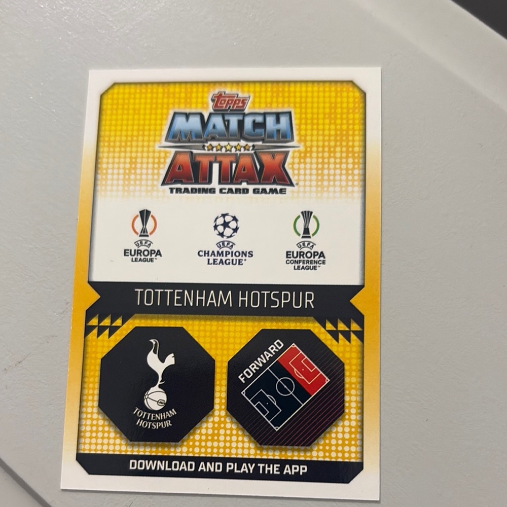 Topps Match Attax Tottenham Hotspur Trading Card. Harry Kane. - Picture 2 of 2